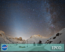 Zodiacal Light Over The Alps