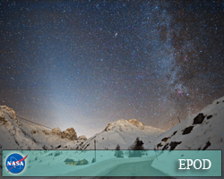 Zodiacal Ligth Over the Alps