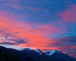 Sunset over Orsiera Rocciavr Park